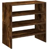 vidaXL Schoenenrekken 2 st stapelbaar 60x30x30,5 cm gerookt eikenkleur
