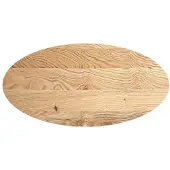 vidaXL Tafelblad 120x60x2 cm ovaal massief eikenhout
