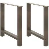 vidaXL Eettafelpoten 2 st 80x(72-73) cm staal naturel