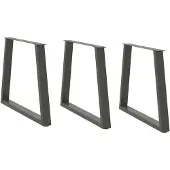 vidaXL Eettafelpoten 3 st V-vormig 80x(72-73,3) cm staal antraciet