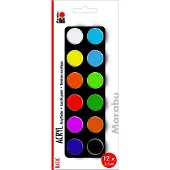 Marabu Acryl Basic Acrylverf 3,5 ml 12 stuk(s)
