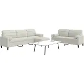 vidaXL 3-delige Loungeset met kussens en bolsters fluweel crèmekleurig
