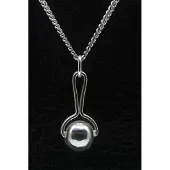 MOOYE ® - Collectie Zilveren Rammelaar massief ketting hanger
