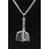 MOOYE ® - Collectie Zilveren Stoffer en blik ketting hanger