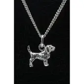 MOOYE ® - Collectie Zilveren Basset griffon vendeen grand ketting hanger - klein