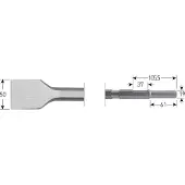 Rotec 6-kant Spadebeitel 50x300mm 6-kant ø21,0 / ø19x66 - 2154015
