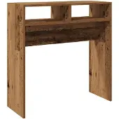 vidaXL Wandtafel 78x30x80 cm bewerkt hout oud houtkleurig