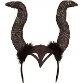 Partyxplosion Diadeem Maleficient horens (zwart en goud)
