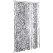 vidaXL Insectenwerend gordijn, wit en grijs, 118x220 cm, chenille