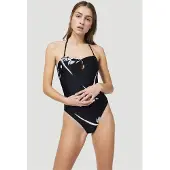 O'Neill Badpak Venice Dreams Swimsuit - Black Aop W/ White 1 - 36