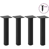 vidaXL Salontafelpoten 4 st 30-32 cm staal zwart
