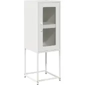 vidaXL Dressoir 36x39x107 cm koudgewalst staal wit