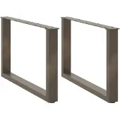 vidaXL Salontafelpoten 2 st U-vormig 60x(42-43) cm staal naturel