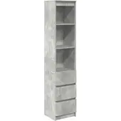 vidaXL Hoge kast, betonkleur, 37,5 x 35 x 180 cm, houtvezelplaat