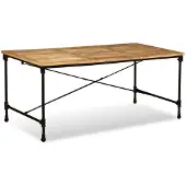 vidaXL Eettafel massief mangohout, 180 cm