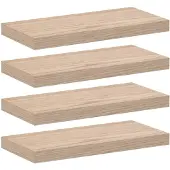 vidaXL Wandschapppen 4 st 50x23,5x4 cm bewerkt hout