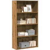 vidaXL Boekenkast 80x30x152 cm bewerkt hout artisanaal eikenkleurig