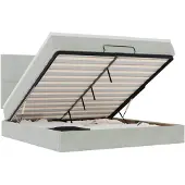 vidaXL Ottoman bed met matrassen 180x200cm fluweel lichtgrijs