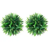 vidaXL Kunstbuxusballen met LED-verlichting 2 st 30 cm groen