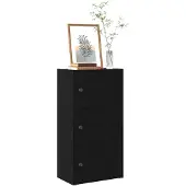 vidaXL Boekenkast 40x24x77 cm bewerkt hout zwart eikenkleurig