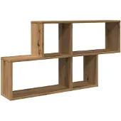 vidaXL Wandschap 100x18x53 cm bewerkt hout artisanaal eikenkleurig