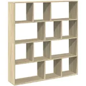 vidaXL Boekenkast 132x29x141,5 cm bewerkt hout sonoma eikenkleurig