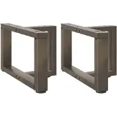 vidaXL Salontafelpoten 2 st T-vormig 40x25x(30-31) cm staal naturel