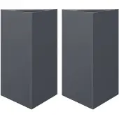 vidaXL Plantenbakken 2 st driehoek 50x43x75 cm staal antracietkleurig
