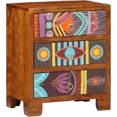 vidaXL Dressoir, meerkleurig, 50x35x60 cm, massief acaciahout