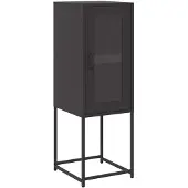 vidaXL Dressoir 36x39x107 cm koudgewalst staal zwart