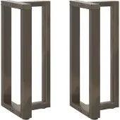 vidaXL Bartafelpoten 2 st T-vormig 50x35x(90-91) cm staal naturel