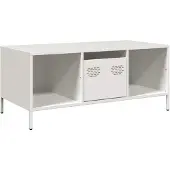 vidaXL Salontafel, wit, 101,5 x 50 x 43,5 cm, koudgewalst staal