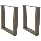 vidaXL Salontafelpoten 2 st V-vormig 60x(42-43,3) cm staal naturel