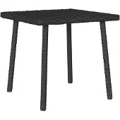 vidaXL Tuin salontafel rechthoekig 40x40x37 cm poly rattan zwart