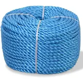 vidaXL Touw gedraaid 14 mm 100 m polypropyleen blauw