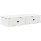 vidaXL Wandschap met lades 80x34x17 cm bewerkt hout wit
