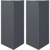 vidaXL Plantenbakken 2 st driehoek 40x34,5x75 cm staal antracietkleur