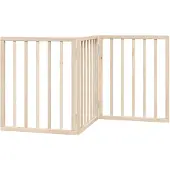vidaXL Hondenhek opvouwbaar 3 panelen 150 cm populierenhout