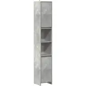 vidaXL Badkamerkast 30x30x183,5 cm spaanplaat betongrijs