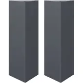 vidaXL Plantenbakken 2 st driehoek 30x26x75 cm staal antracietkleurig