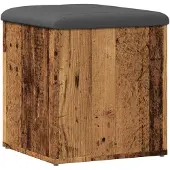 vidaXL Opbergbank 42x42x45 cm bewerkt hout oud houtkleurig
