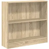 vidaXL Boekenkast 80x24x75 cm bewerkt hout sonoma eikenkleurig