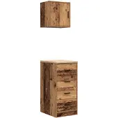 vidaXL Garagekasten 2 st bewerkt hout oud hout