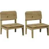 vidaXL Tuinstoelen, 2 stuks, 60x52,5x72 cm, van geïmpregneerd grenenhout