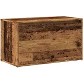 vidaXL Halbankje 80x40x45 cm bewerkt hout oud houtkleurig