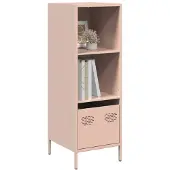 vidaXL Hoge kast 35x39x103,5 cm staal roze
