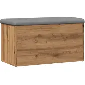 vidaXL Opbergbank Artisan Eikenhout 82x42x45 cm Bewerkt Hout