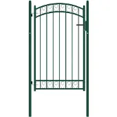 vidaXL Hekpoort EMMEN met gebogen bovenzijde staal 100x106 cm groen