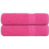 vidaXL Badhanddoeken FROGN 2 st 100x150 cm 360 g/m² roze