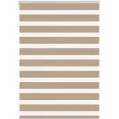 vidaXL Zebra Blind 115x150 cm stofbreedte 110,9 cm polyester zandbruin